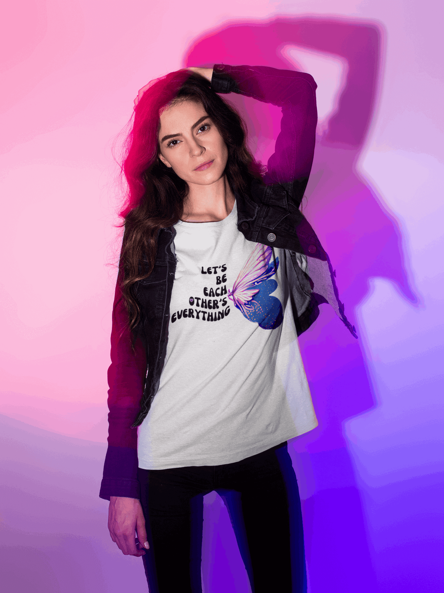 Beautiful Together Butterfly! - Jersey T-Shirt | Front and Back Printed Tee, Brand63