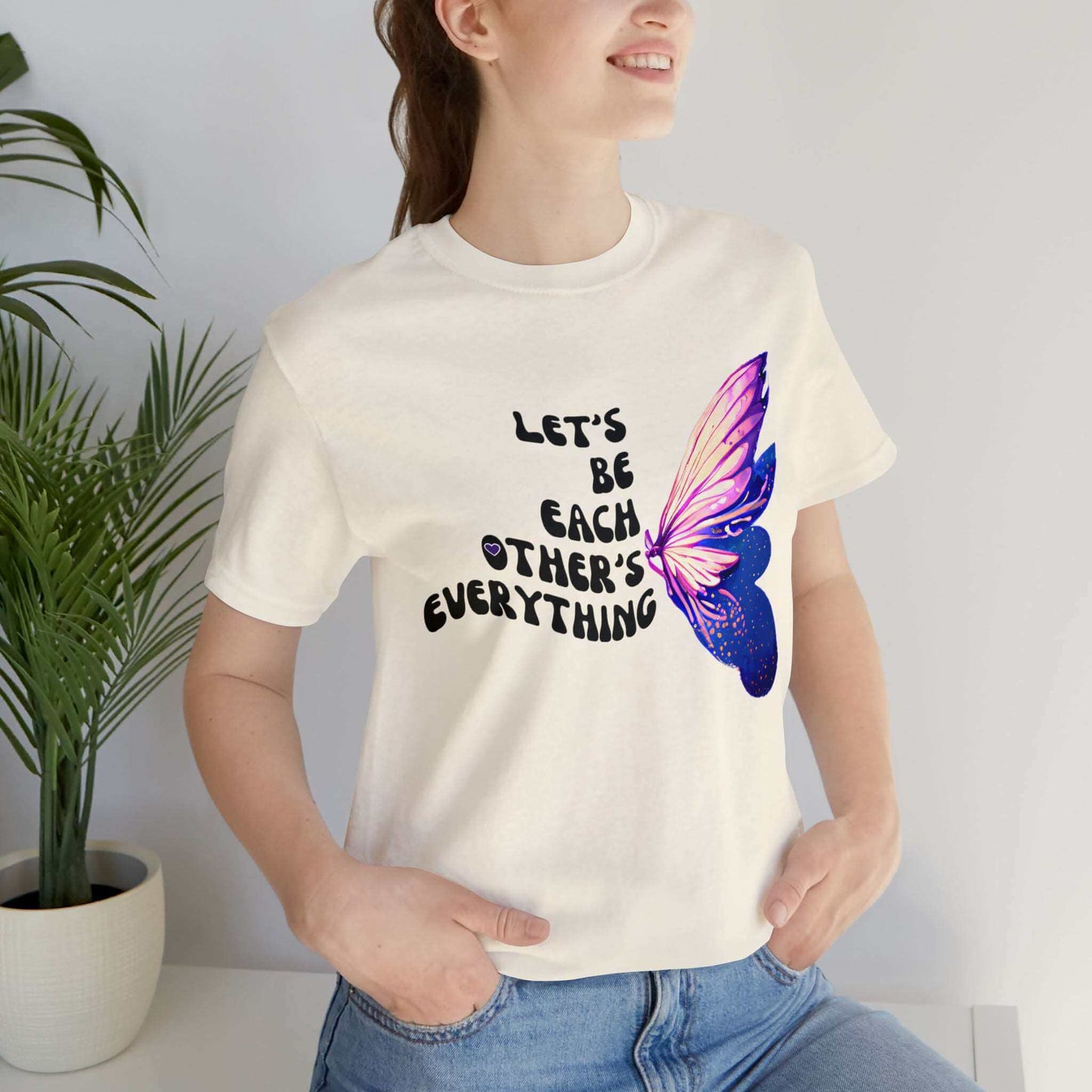 Beautiful Together Butterfly! - Jersey T-Shirt | Front and Back Printed Tee, Brand63