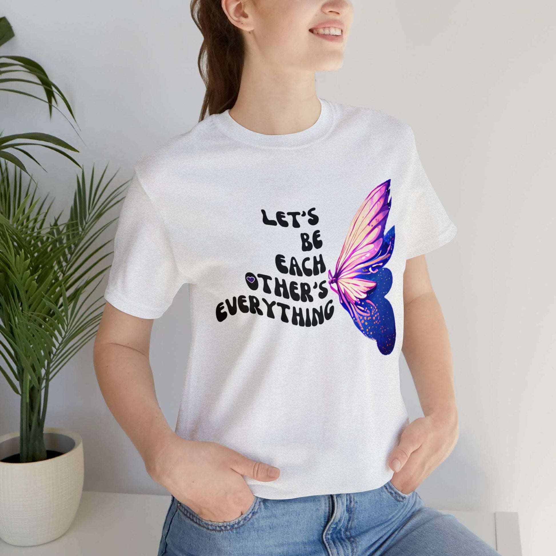 Beautiful Together Butterfly! - Jersey T-Shirt | Front and Back Printed Tee, Brand63