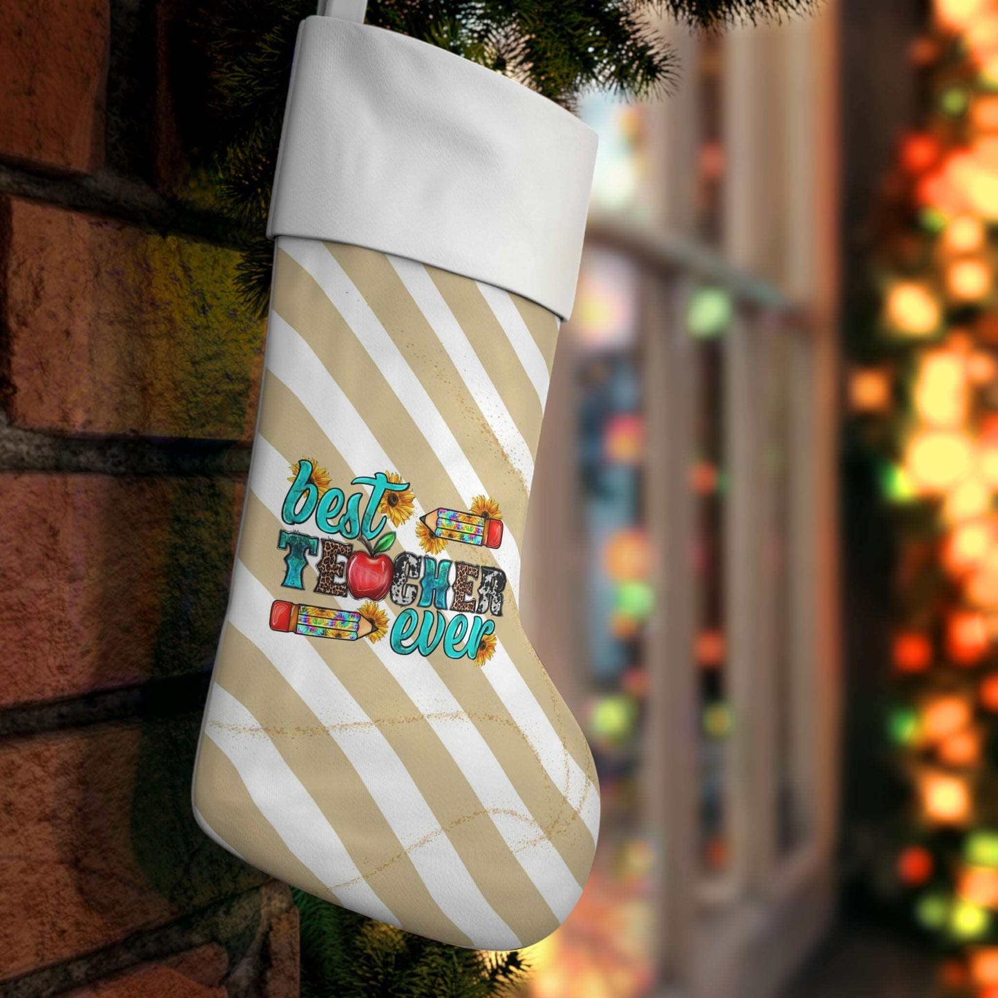 Best Teacher Ever Christmas Stocking, Brand63