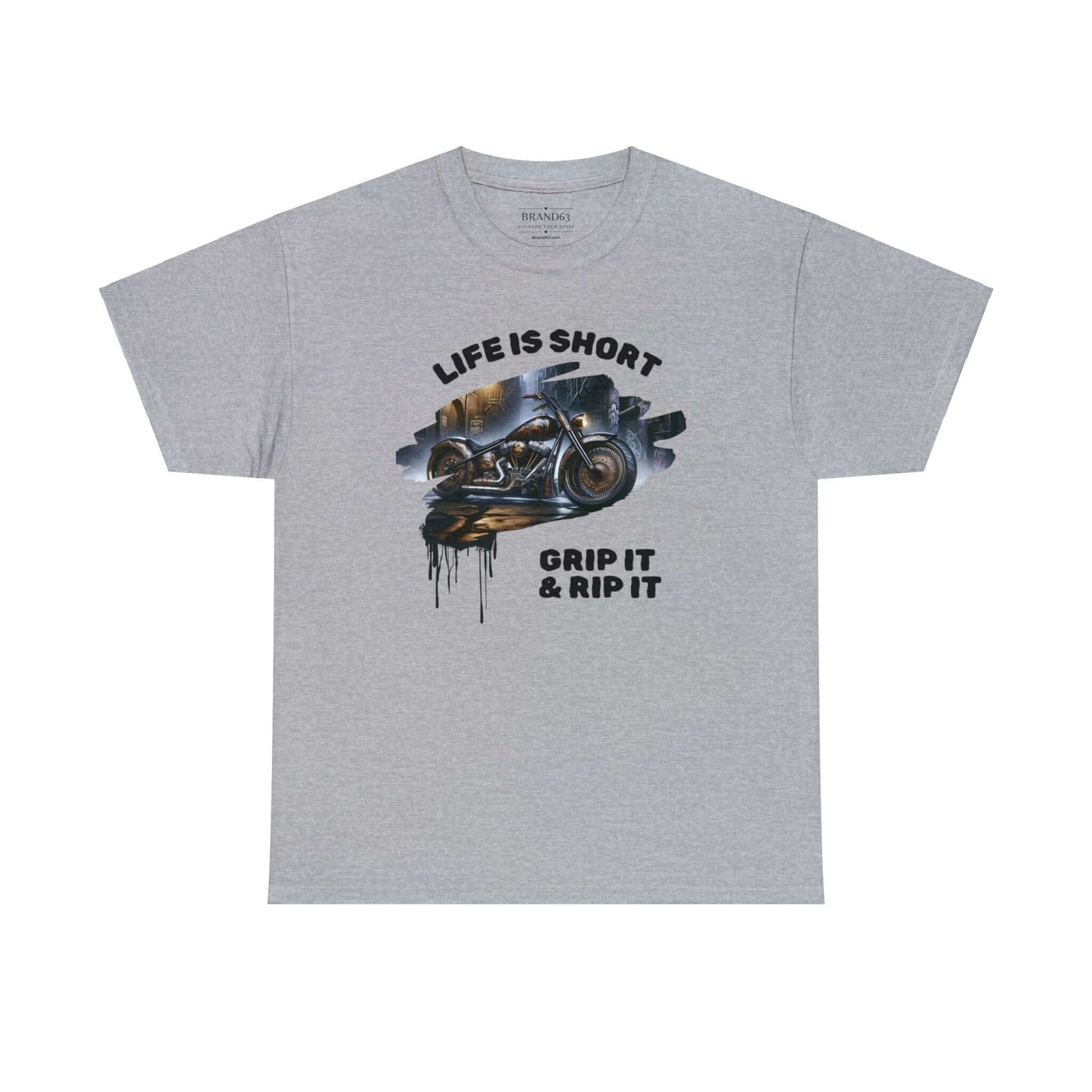 Biker T-shirt | Thrill-Seeker's Choice: "Grip It & Rip It" | Unleash Your Road Spirit, Brand63