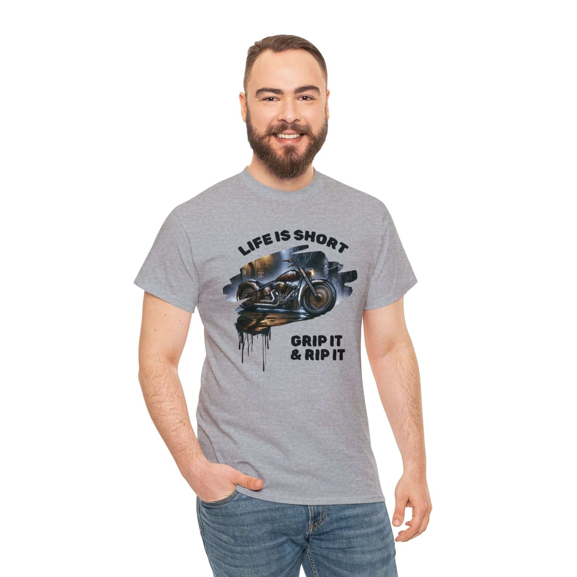 Biker T-shirt | Thrill-Seeker's Choice: "Grip It & Rip It" | Unleash Your Road Spirit, Brand63