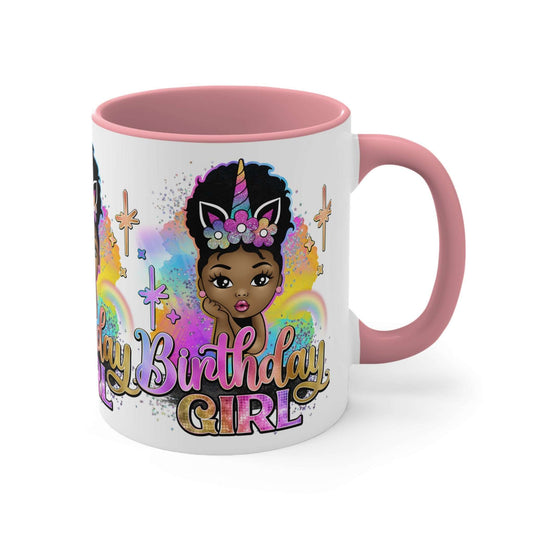 Birthday Girl Ceramic Mug - Black Girl Coffee Cup, Brand63