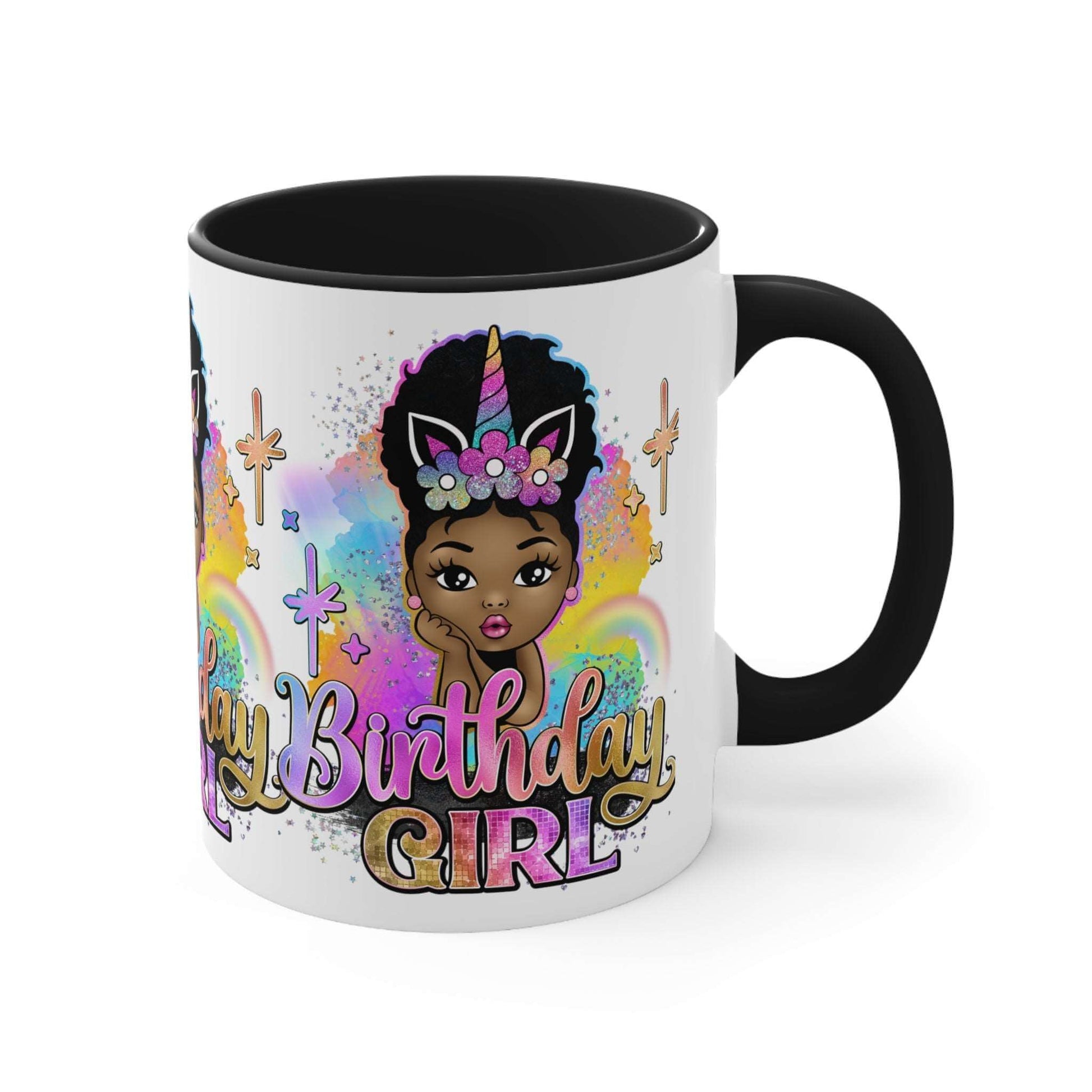 Birthday Girl Ceramic Mug - Black Girl Coffee Cup, Brand63