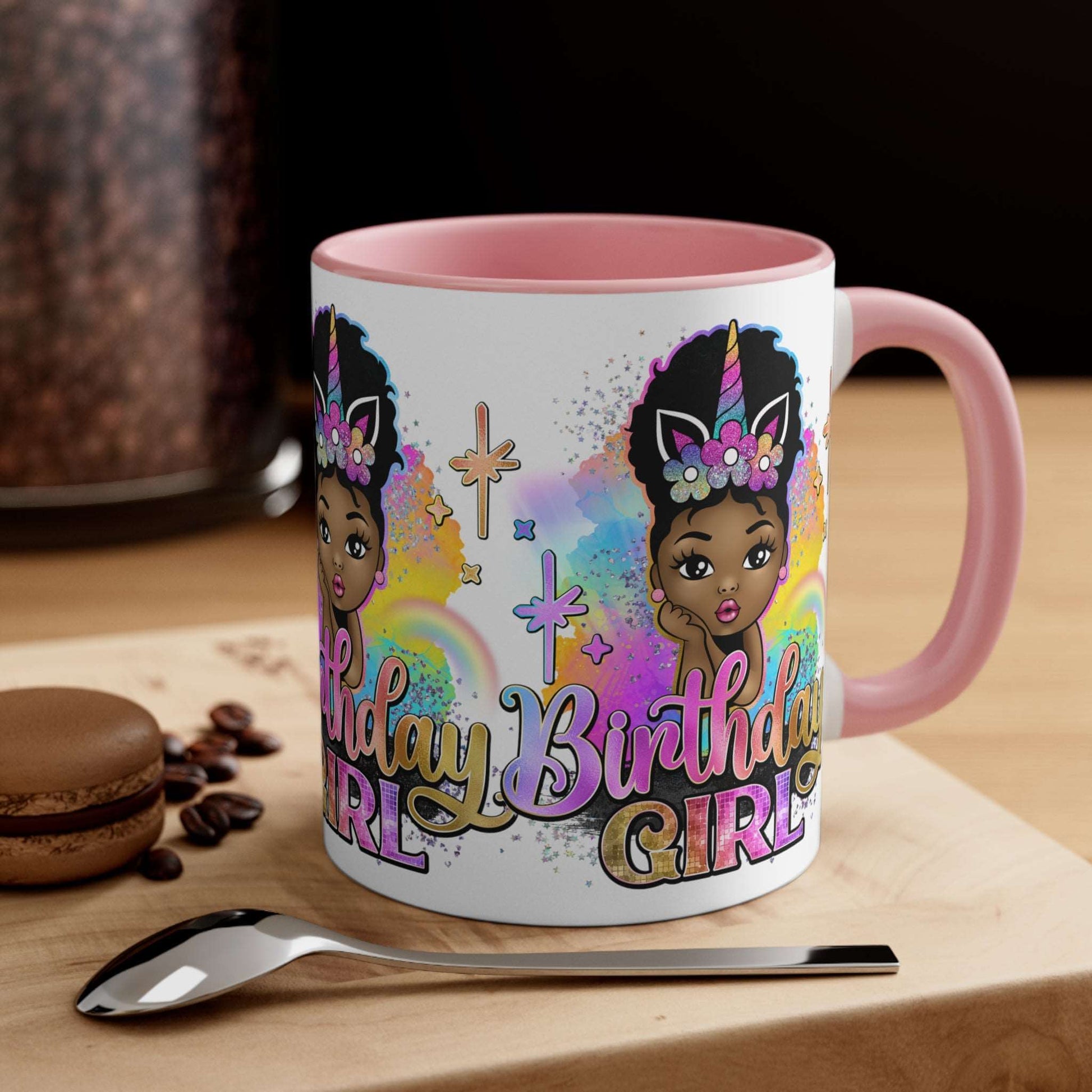 Birthday Girl Ceramic Mug - Black Girl Coffee Cup, Brand63