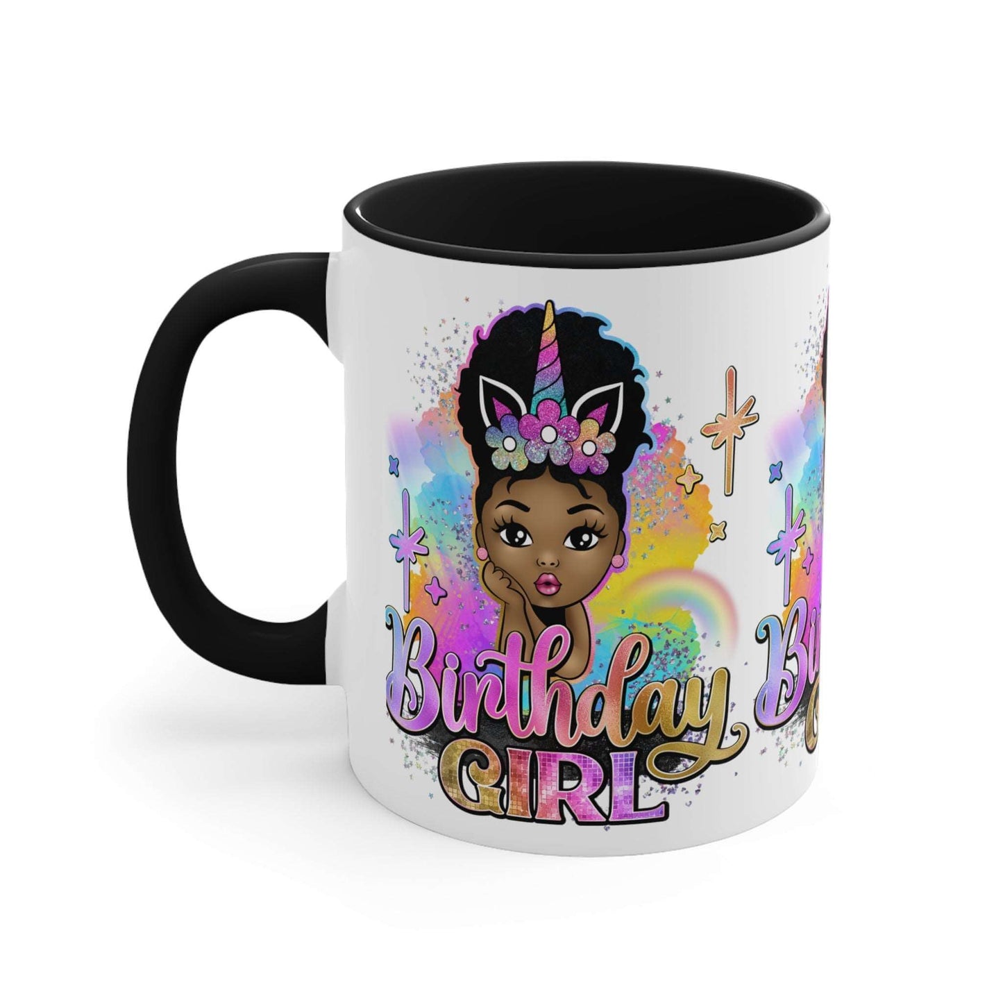 Birthday Girl Ceramic Mug - Black Girl Coffee Cup, Brand63