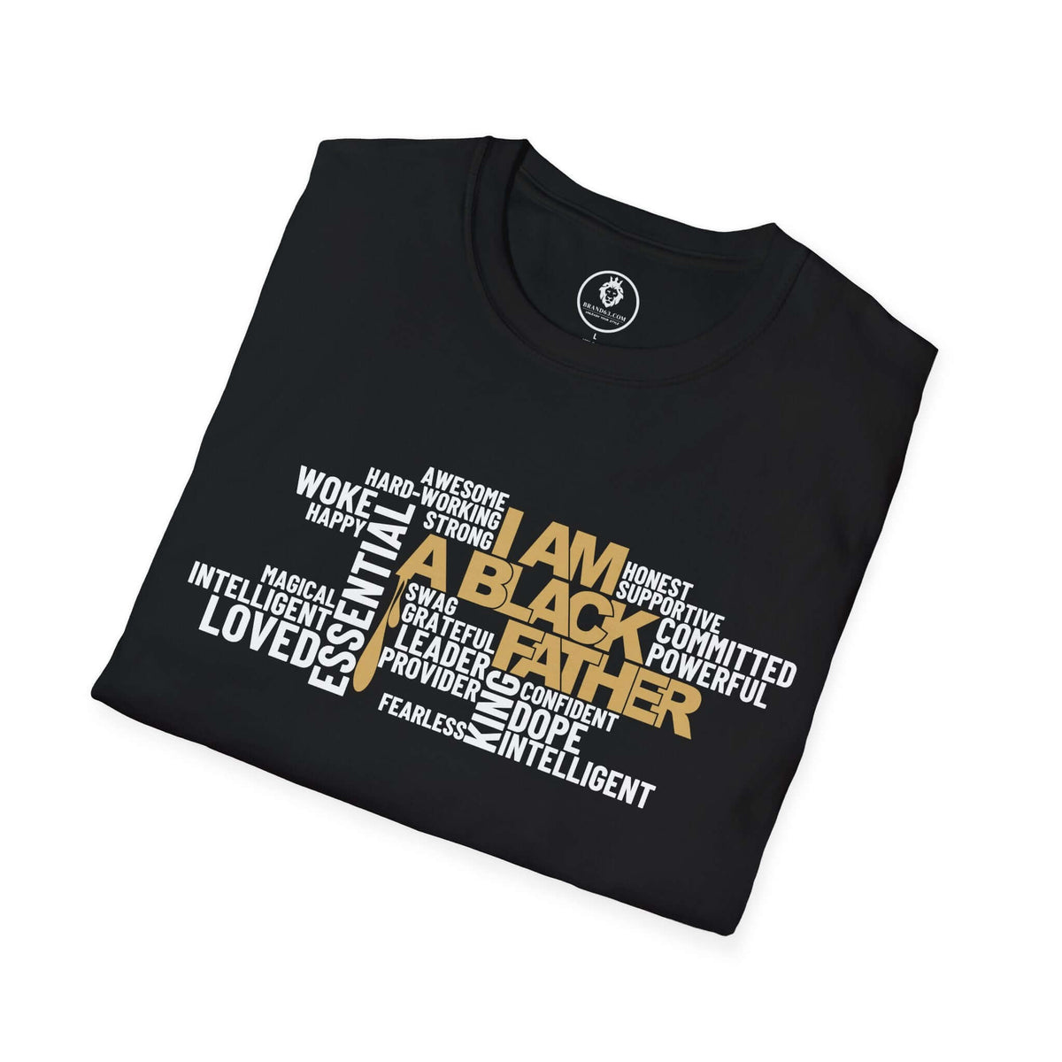 Black Father T-Shirt | Father's Day Gift, Brand63
