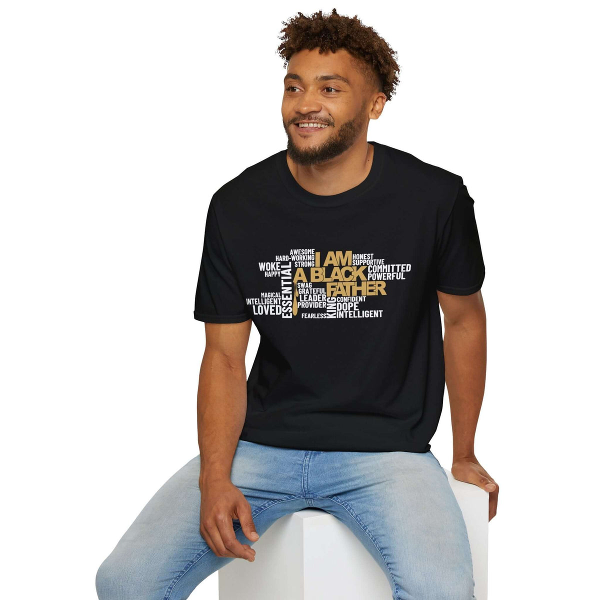 Black Father T-Shirt | Father's Day Gift, Brand63