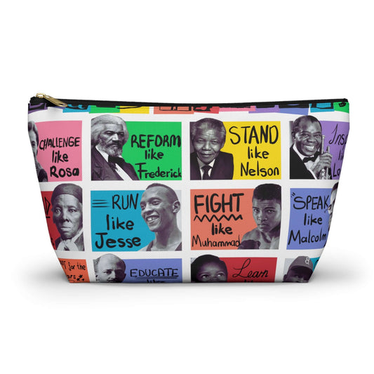 Black History Heritage Iconic Accessory Pouch | Famous Black Icons Travel Bag, Pencil Pouch, Cosmetic Bag, Brand63