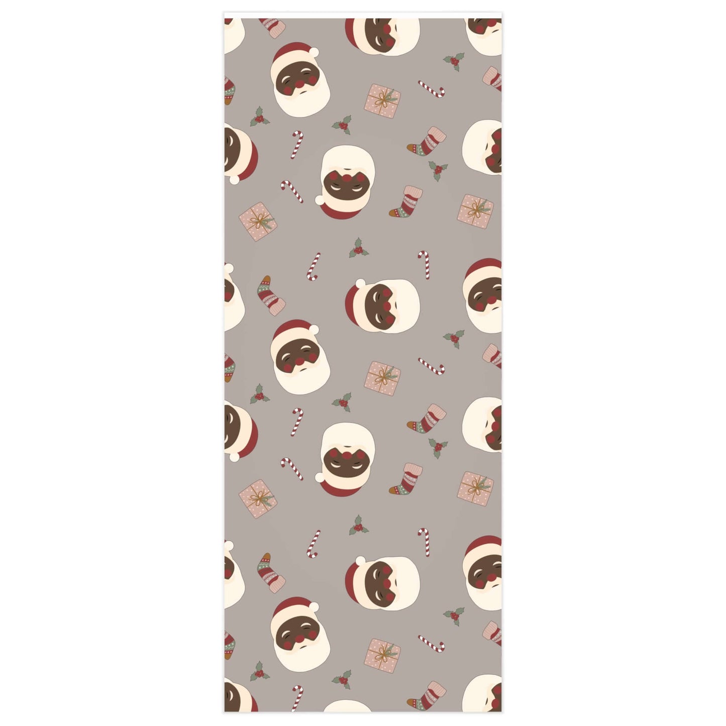Black Santa Christmas Wrapping Paper | African-American Santa gift-wrapping paper | Gift Wrap Roll | Christmas Gifts for Her and Him, Brand63