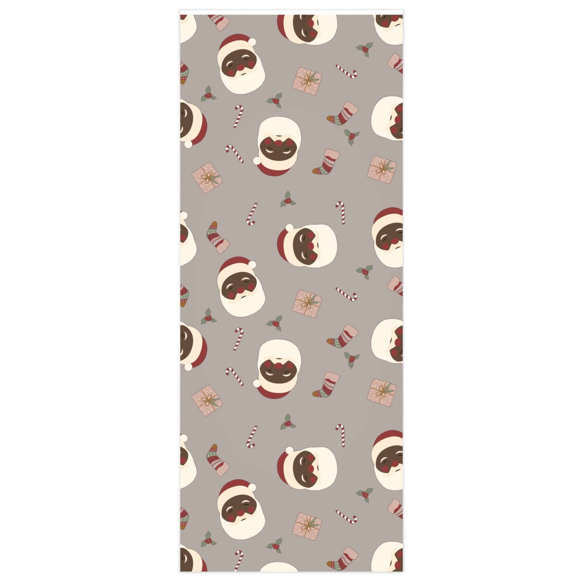 Black Santa Christmas Wrapping Paper | African-American Santa gift-wrapping paper | Gift Wrap Roll | Christmas Gifts for Her and Him, Brand63