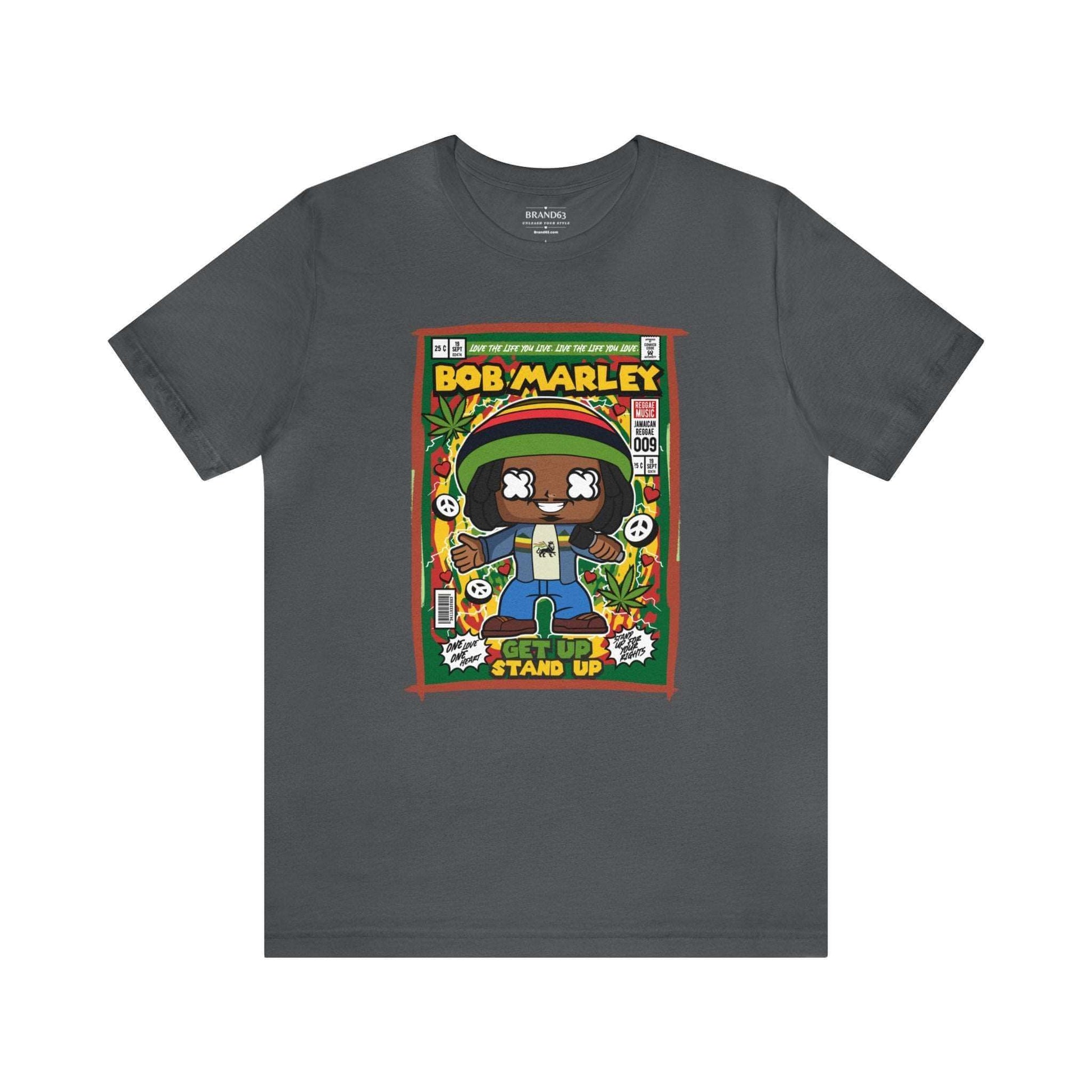 Bob Marley Retro Comic Book-Pop Art Graphic T-shirt, Brand63