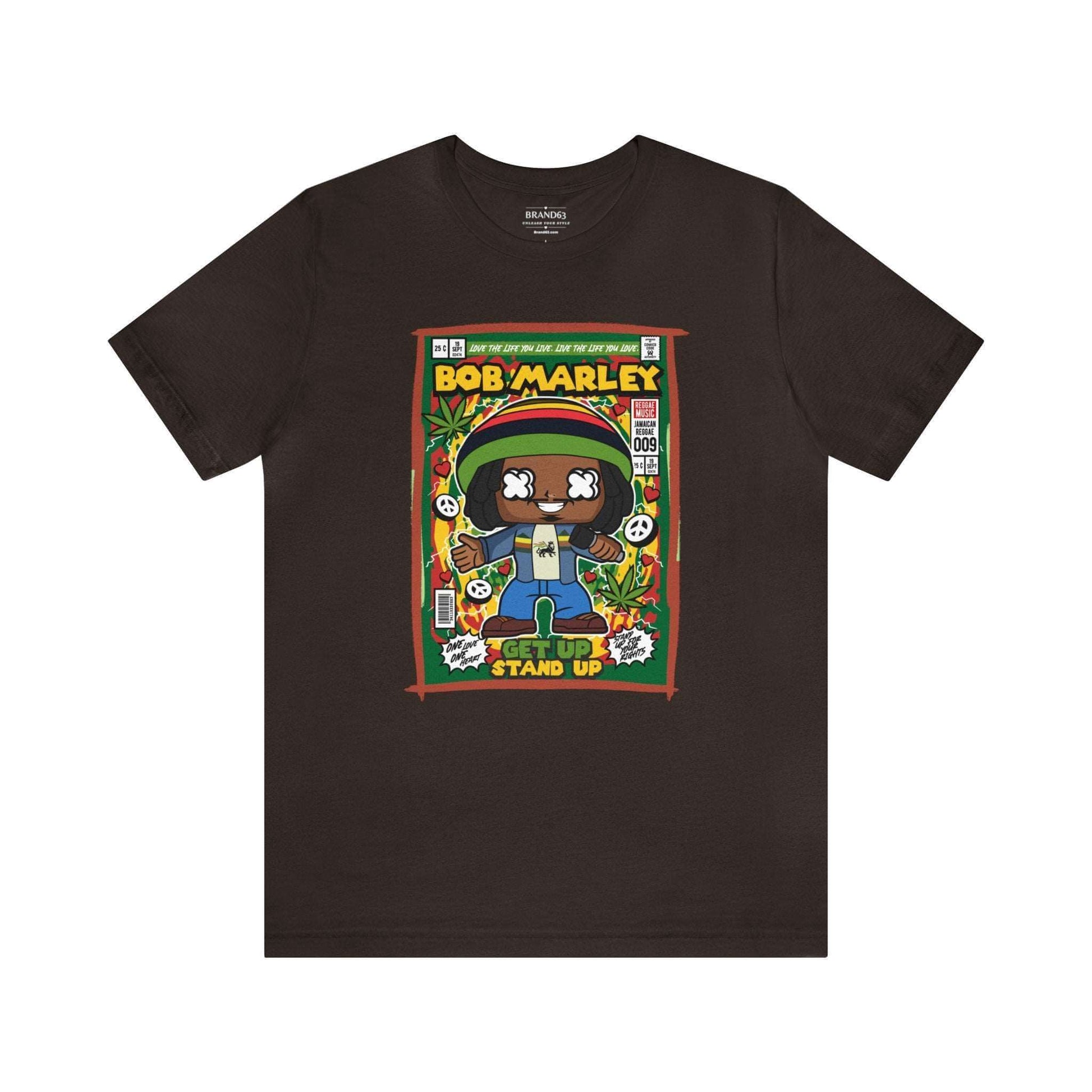 Bob Marley Retro Comic Book-Pop Art Graphic T-shirt, Brand63