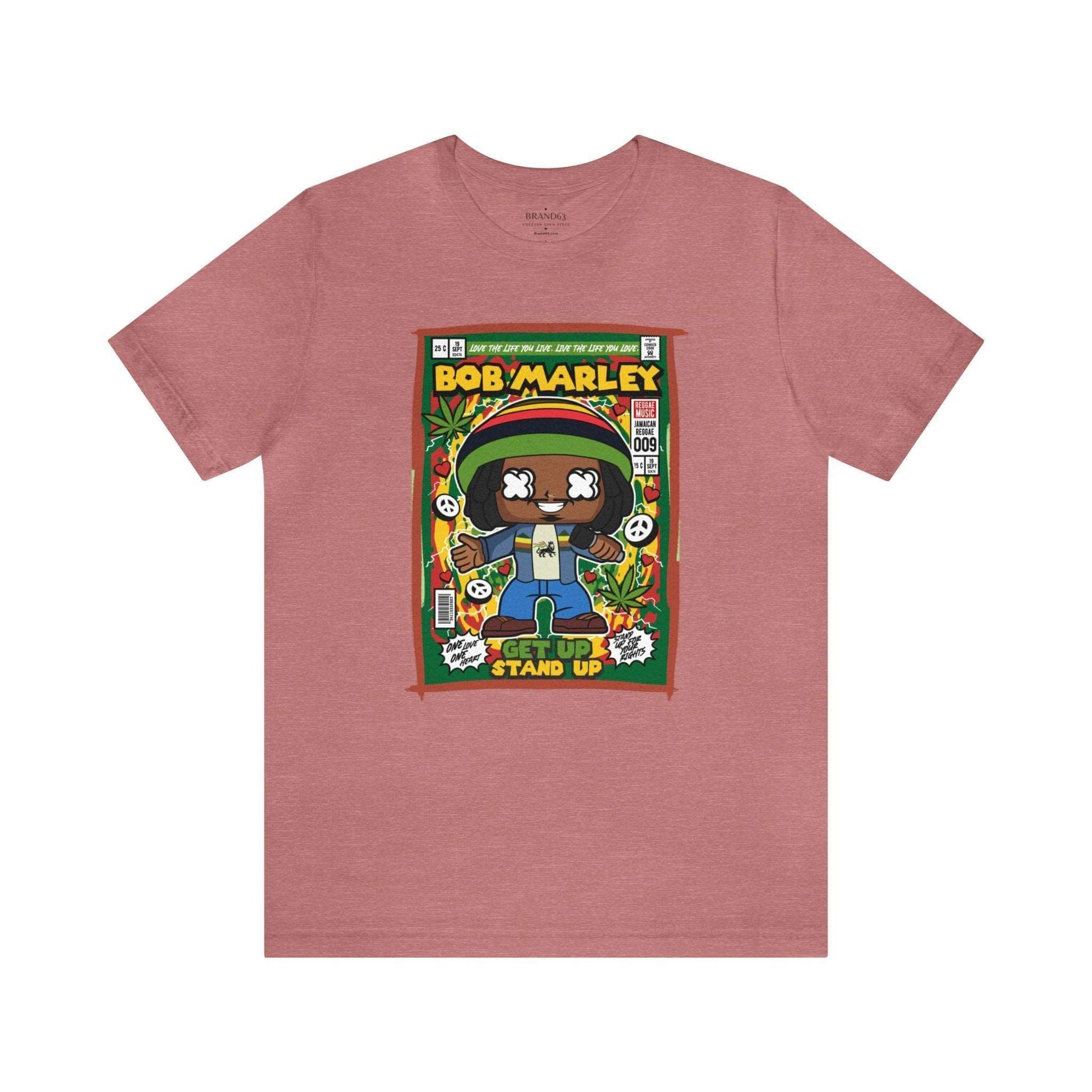 Bob Marley Retro Comic Book-Pop Art Graphic T-shirt, Brand63