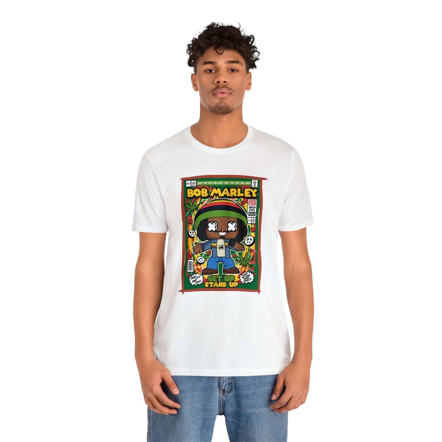 Bob Marley Retro Comic Book-Pop Art Graphic T-shirt, Brand63