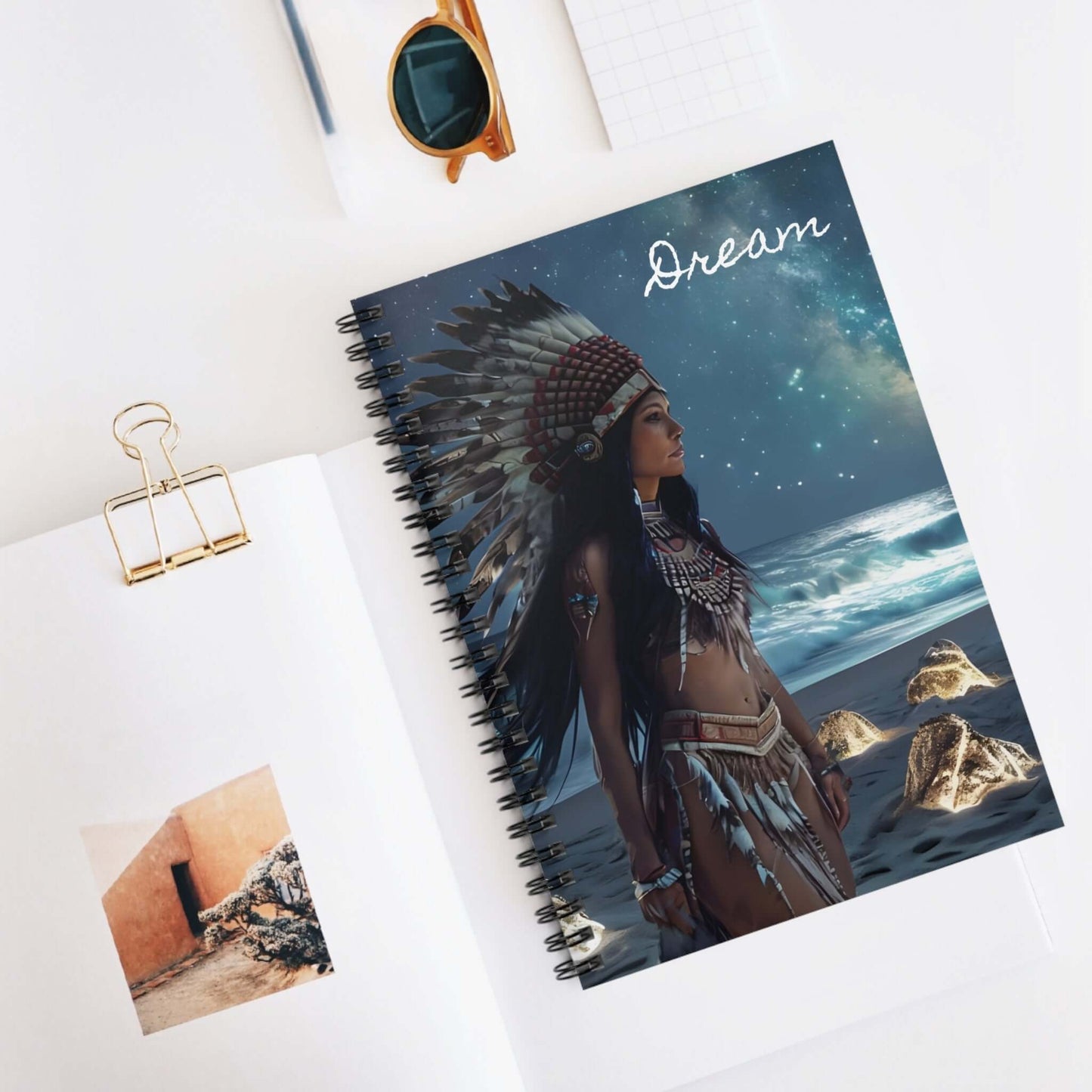 Bohemian Native American Dreamscape Notebook - Ruled Line, Brand63