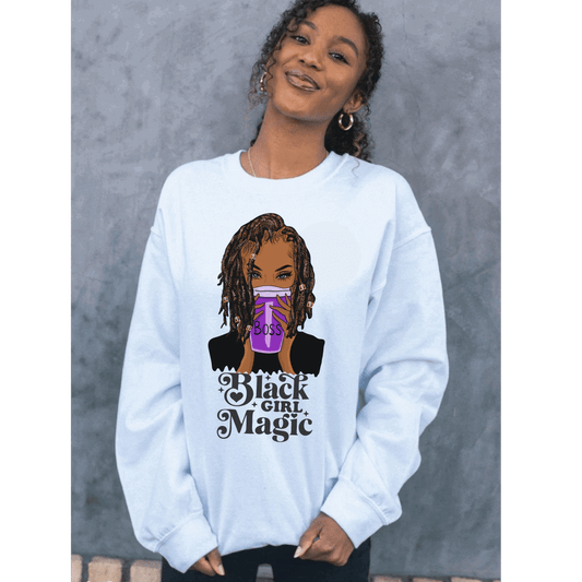Bold and Empowering Black Girl Magic Sweatshirts for Women, Brand63