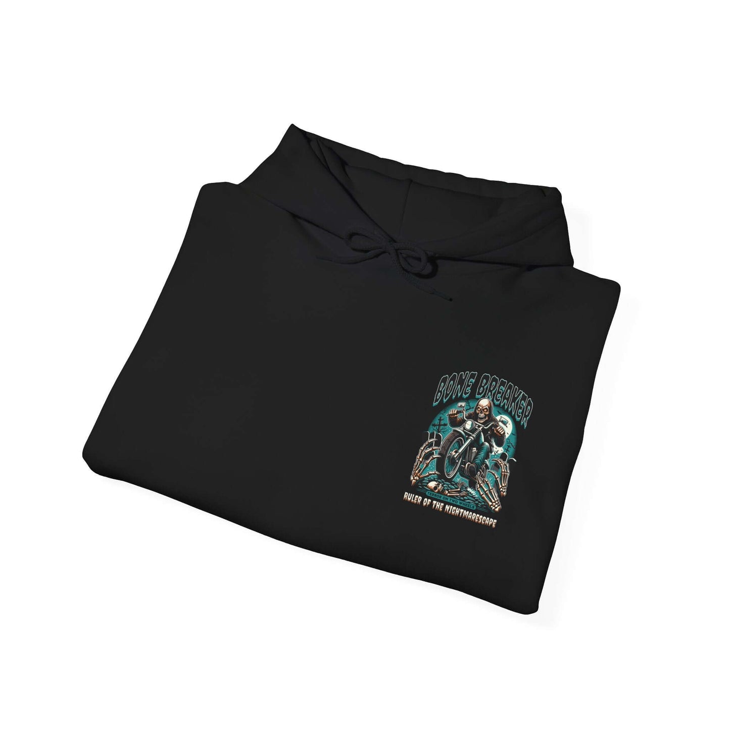 Bone Breaker Hoodie - Skull & Motorcycle Design, Brand63