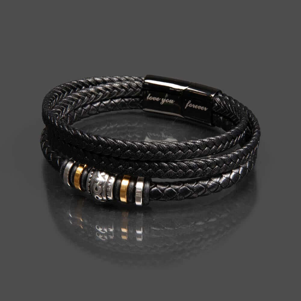 Braided Vegan Leather Bracelet | "Love You Forever" Gift, Brand63