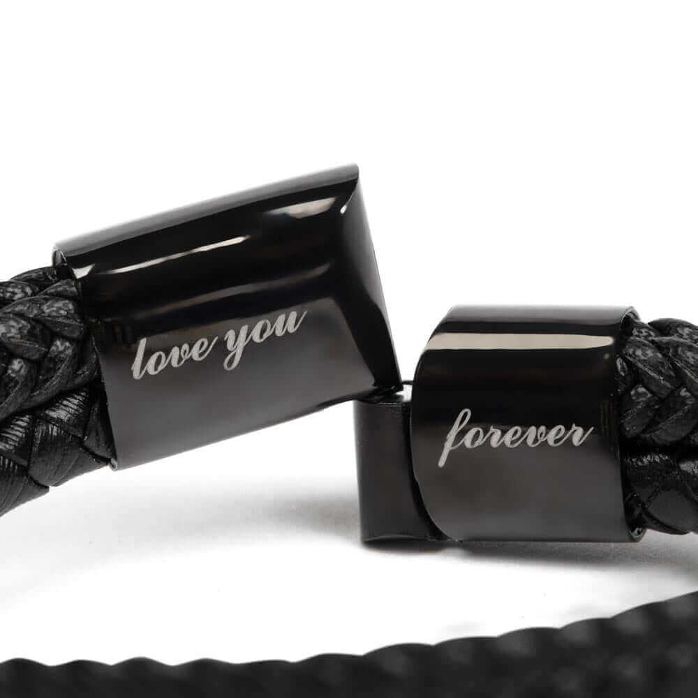 Braided Vegan Leather Bracelet | "Love You Forever" Gift, Brand63