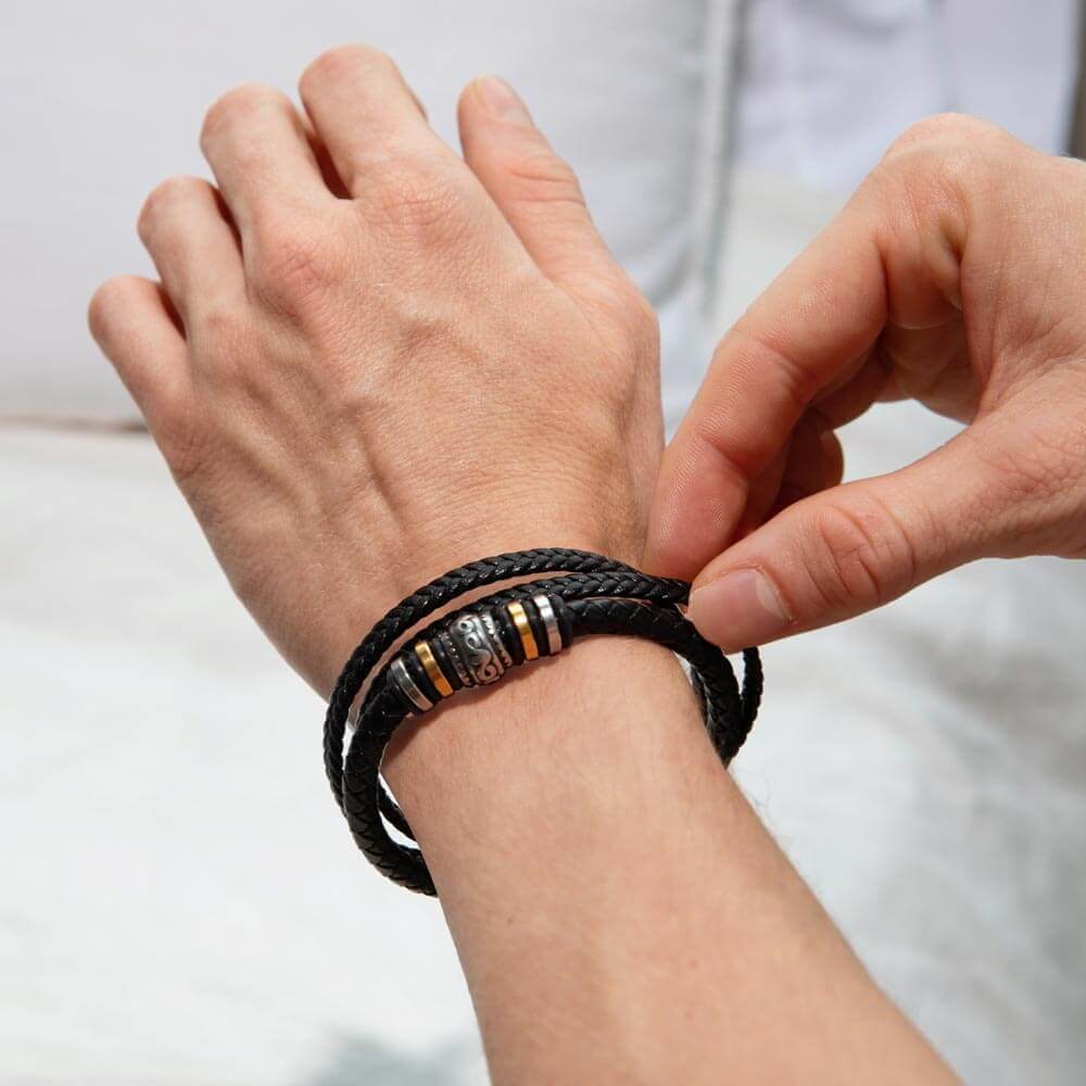 Braided Vegan Leather Bracelet | "Love You Forever" Gift, Brand63