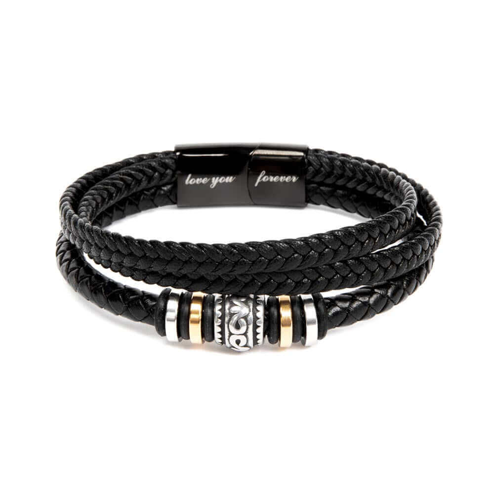 Braided Vegan Leather Bracelet | "Love You Forever" Gift, Brand63