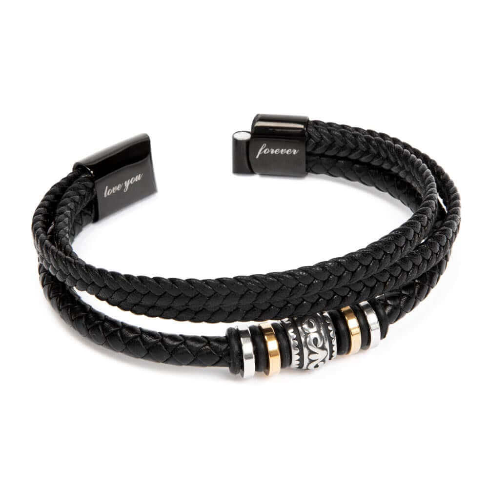 Braided Vegan Leather Bracelet | "Love You Forever" Gift, Brand63