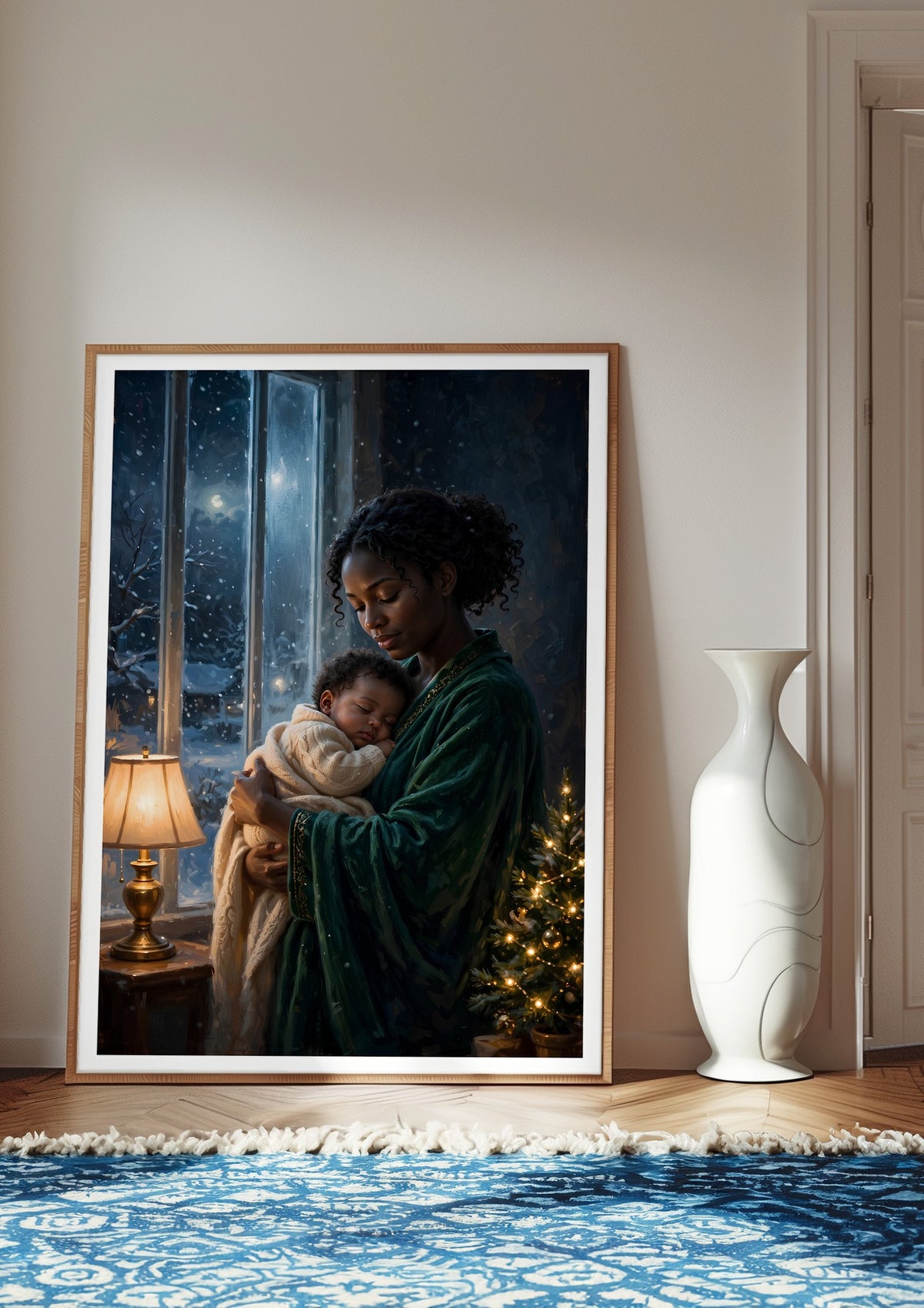 Black Family Christmas Wall Art Bundle