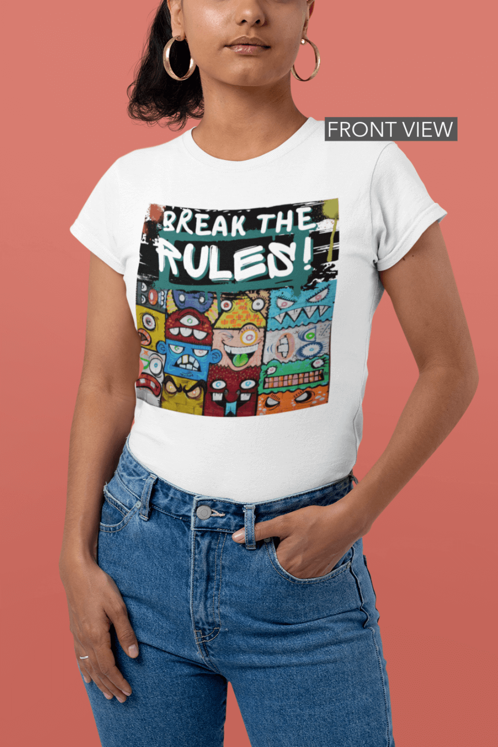Break The Rules! - Jersey T-Shirt, Brand63