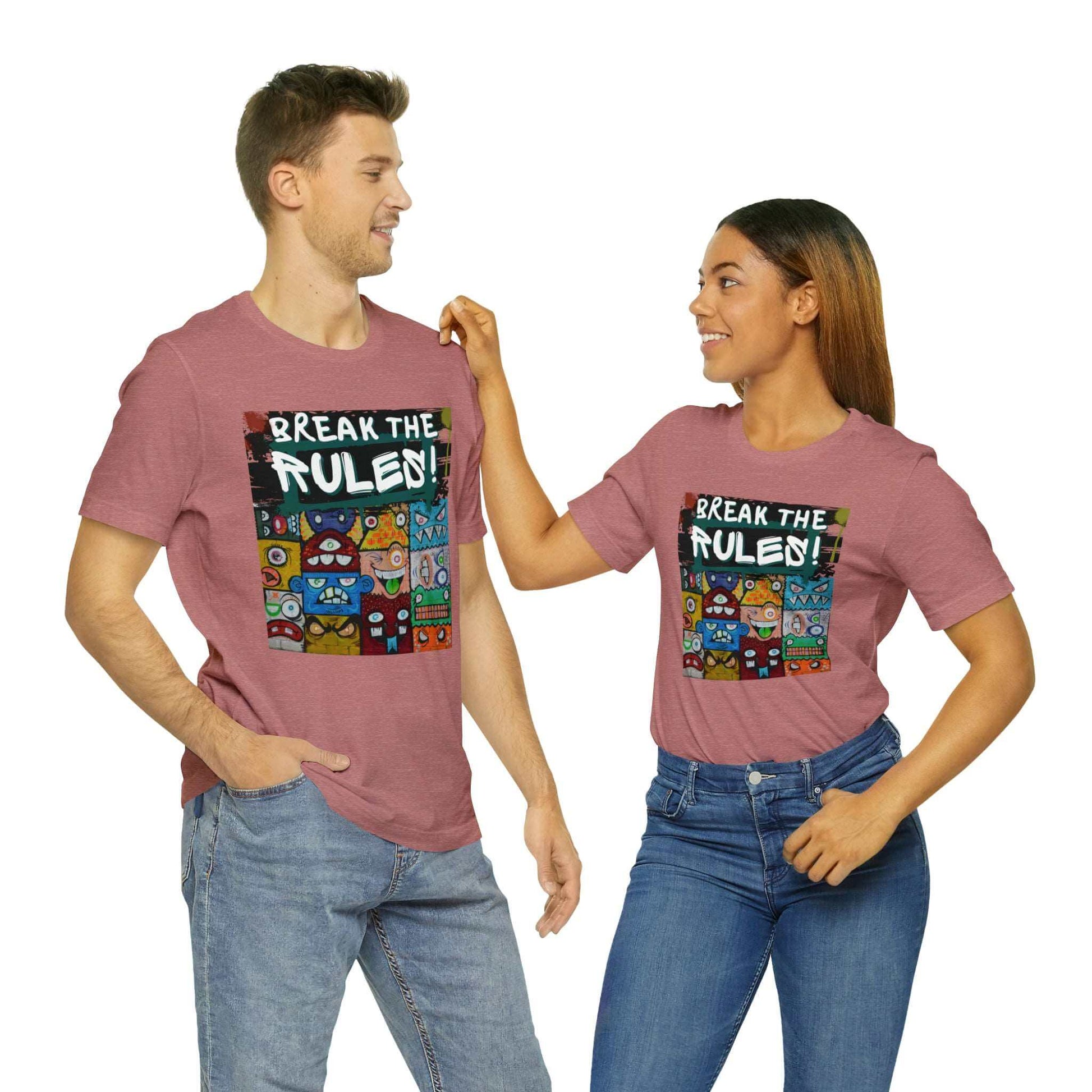 Break The Rules! - Jersey T-Shirt, Brand63
