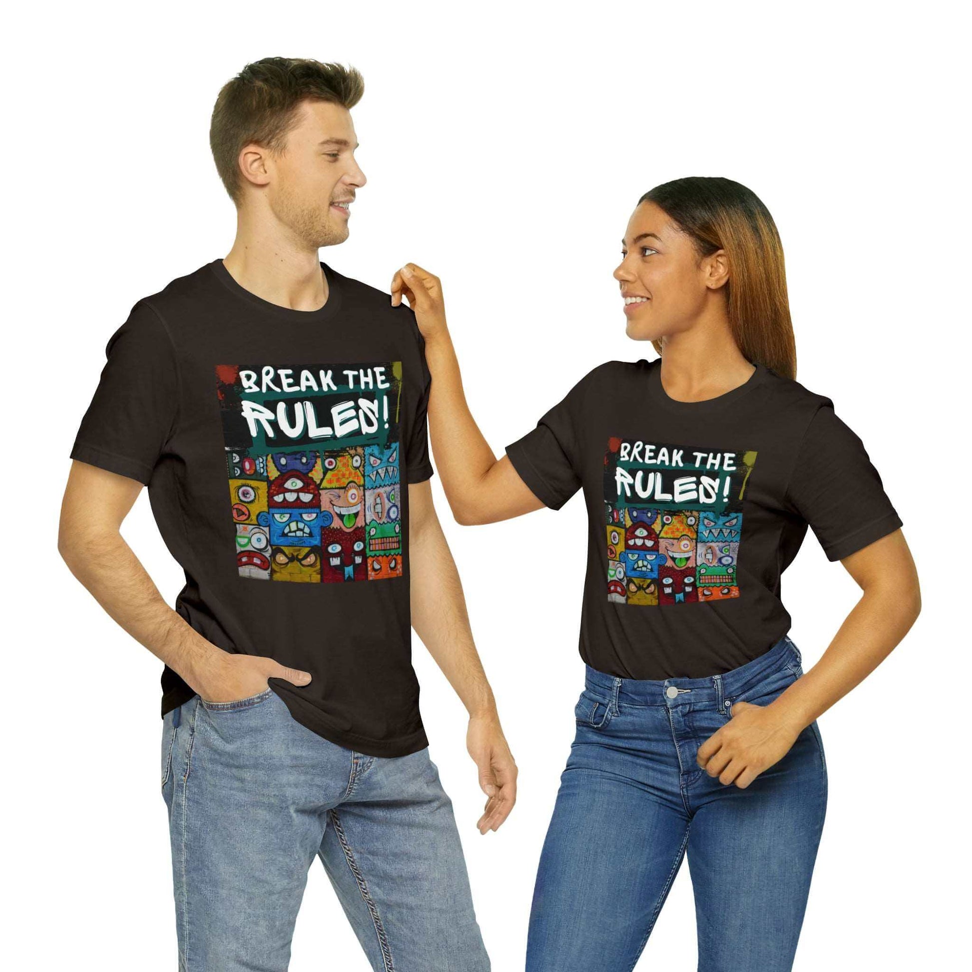 Break The Rules! - Jersey T-Shirt, Brand63