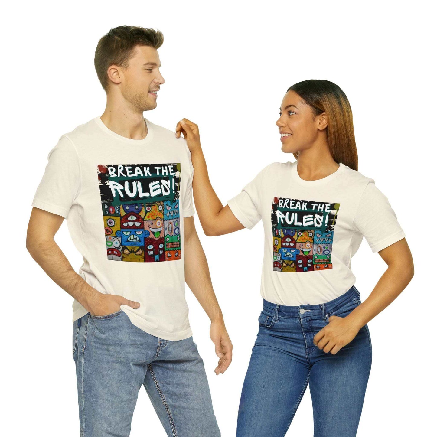Break The Rules! - Jersey T-Shirt, Brand63