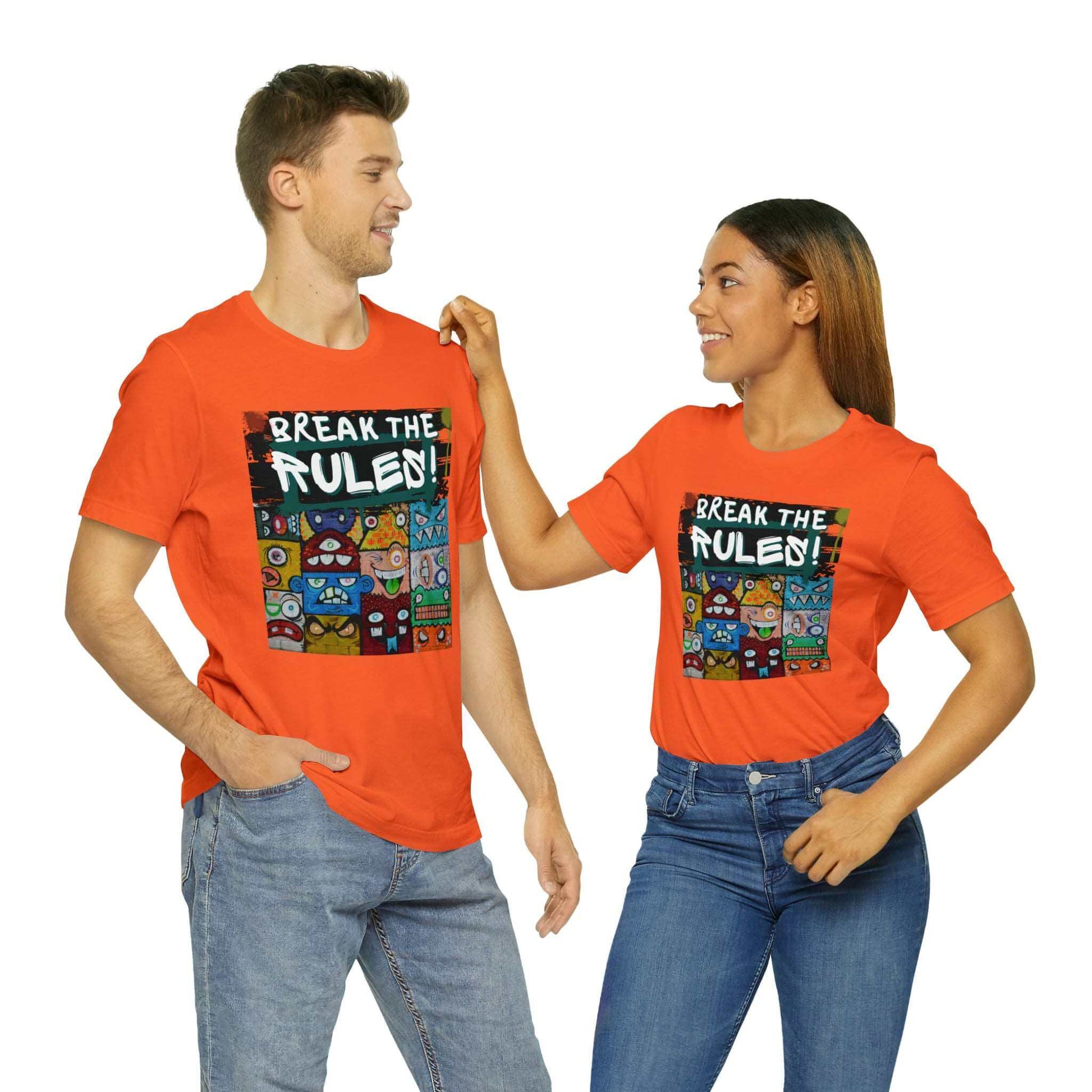 Break The Rules! - Jersey T-Shirt, Brand63