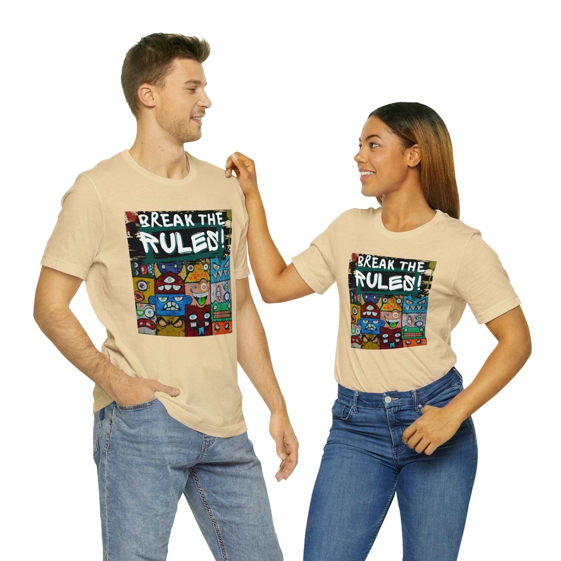 Break The Rules! - Jersey T-Shirt, Brand63