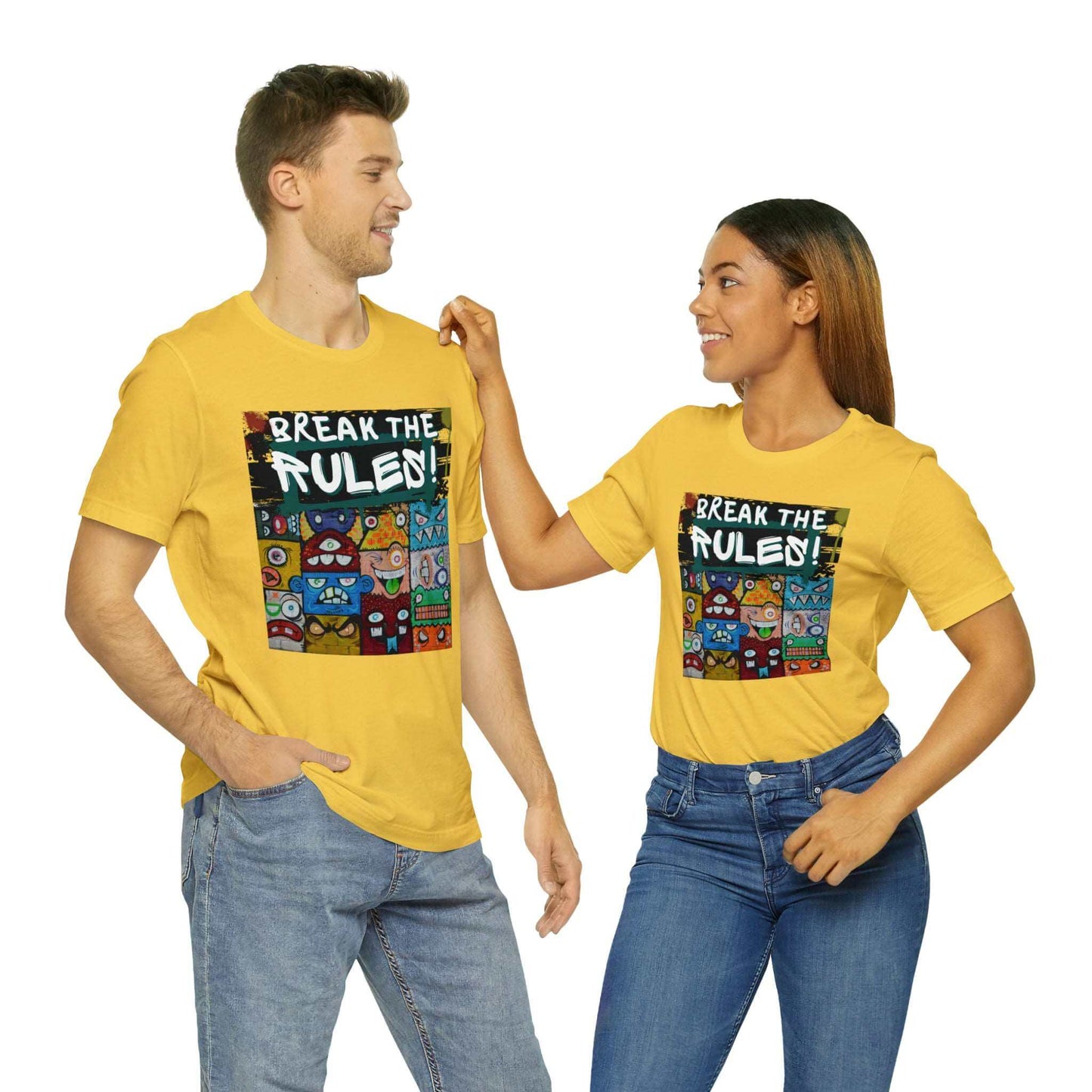 Break The Rules! - Jersey T-Shirt, Brand63