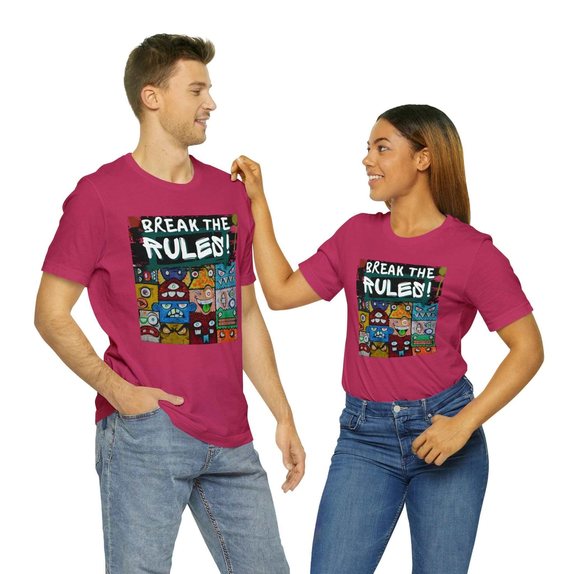 Break The Rules! - Jersey T-Shirt, Brand63