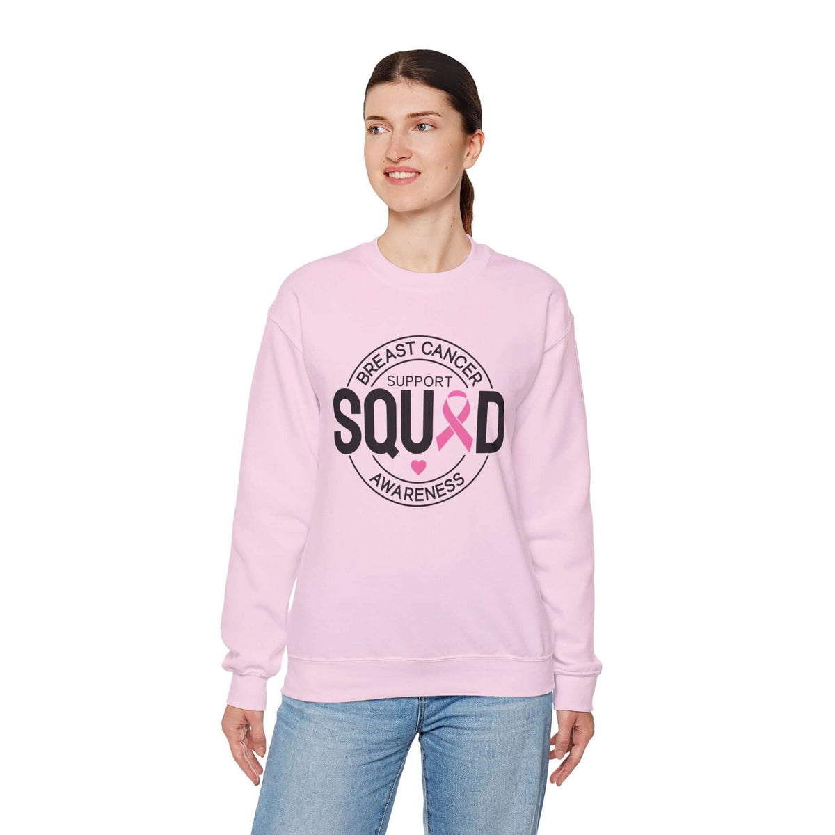 Breast Cancer Awareness Month Crewneck Sweatshirt | Support Squad Apparel, Brand63