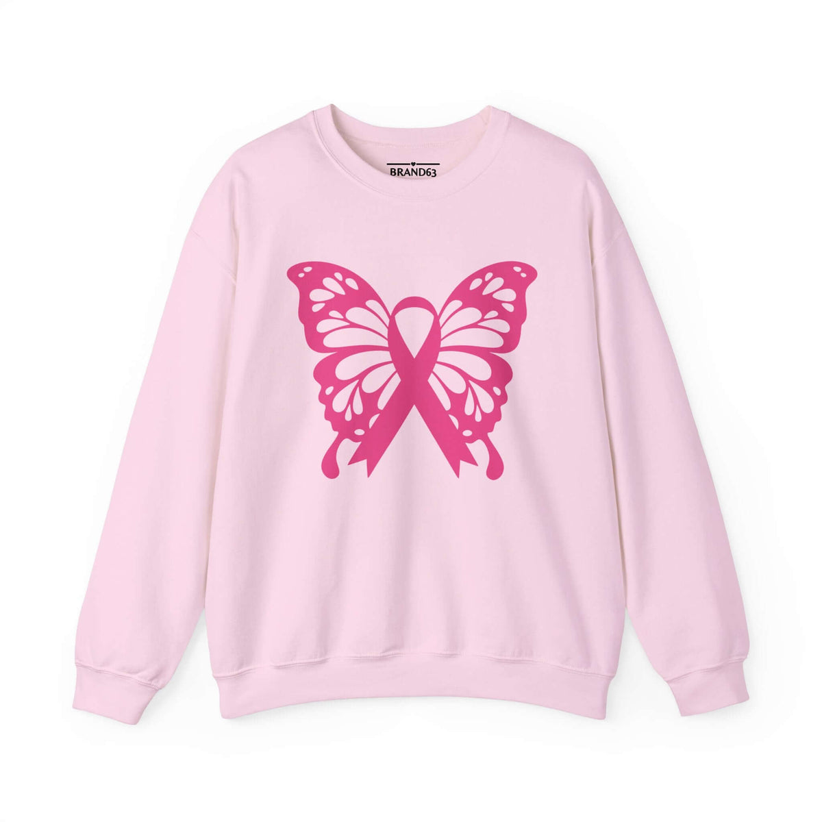 Breast Cancer Awareness Pink Ribbon Crewneck Sweatshirt, Brand63