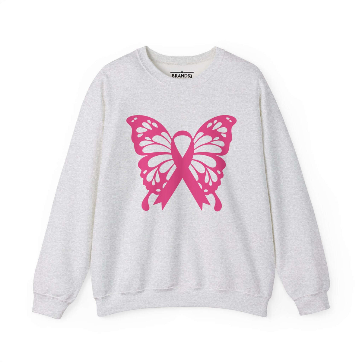 Breast Cancer Awareness Pink Ribbon Crewneck Sweatshirt, Brand63