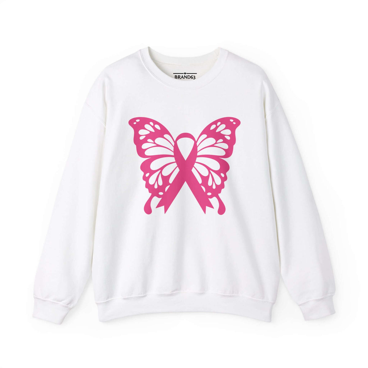 Breast Cancer Awareness Pink Ribbon Crewneck Sweatshirt, Brand63