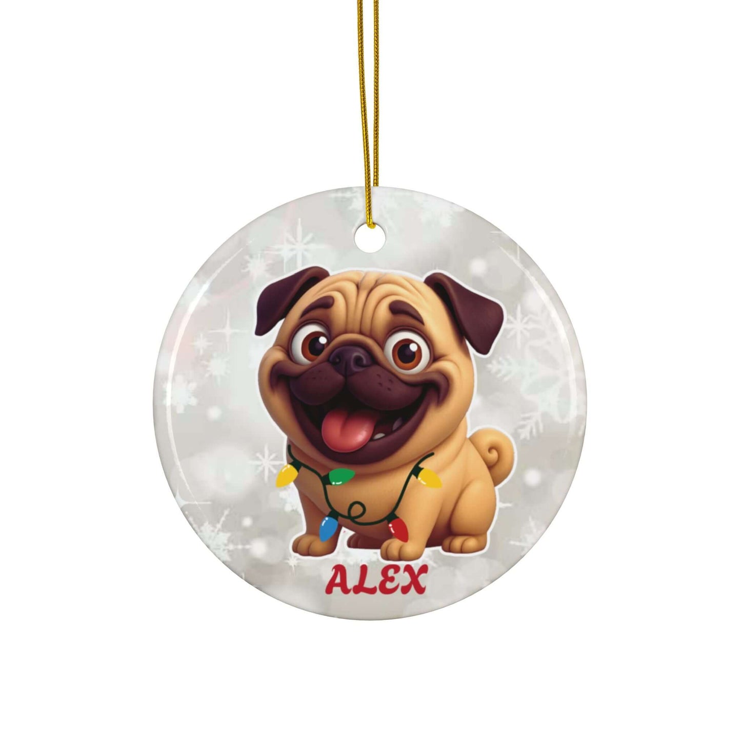 Cartoonify Your Pet, Personalized Christmas Ceramic Ornaments, Brand63