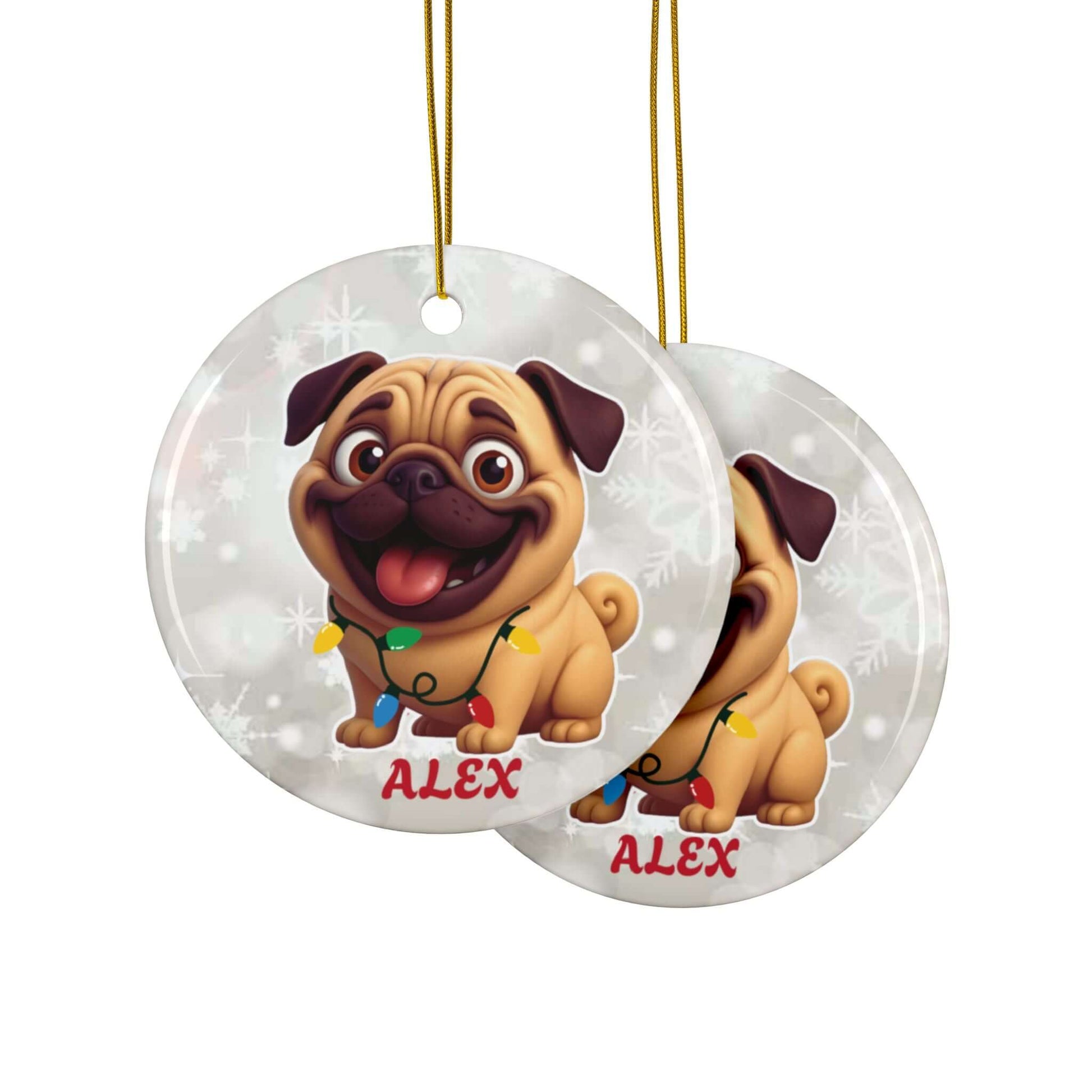 Cartoonify Your Pet, Personalized Christmas Ceramic Ornaments, Brand63
