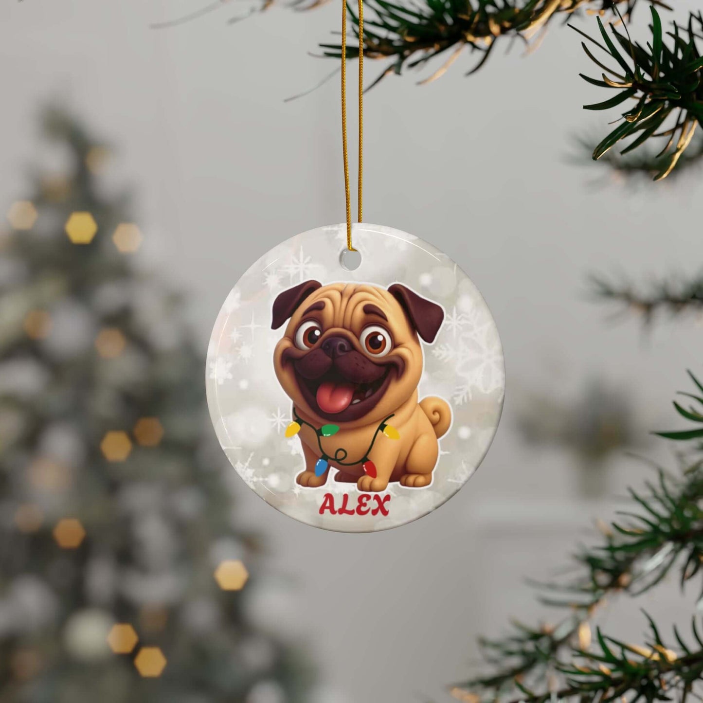 Cartoonify Your Pet, Personalized Christmas Ceramic Ornaments, Brand63