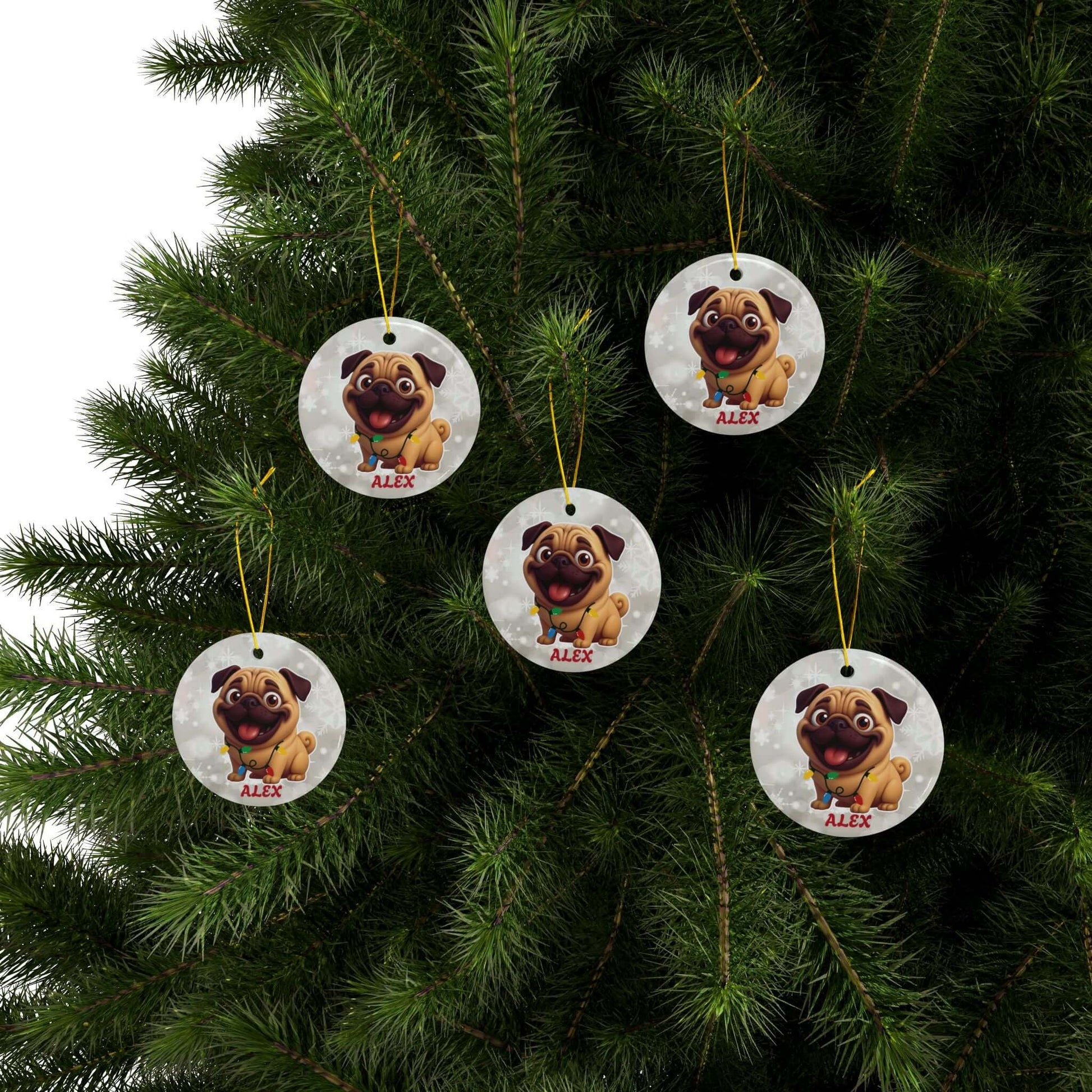 Cartoonify Your Pet, Personalized Christmas Ceramic Ornaments, Brand63