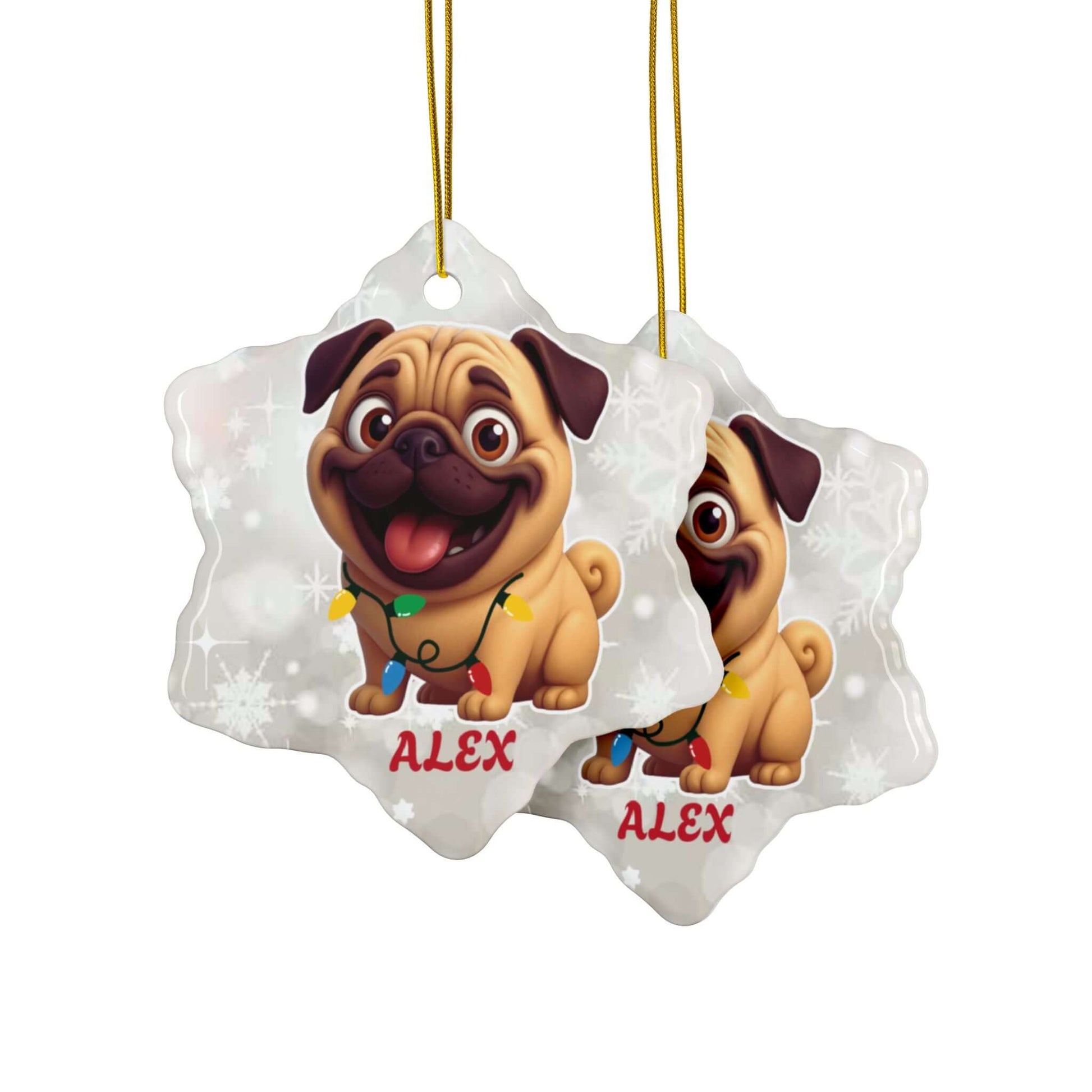 Cartoonify Your Pet, Personalized Christmas Ceramic Ornaments, Brand63
