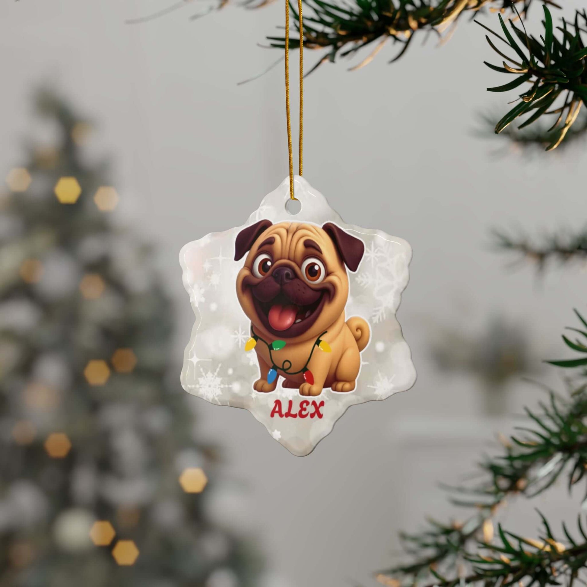 Cartoonify Your Pet, Personalized Christmas Ceramic Ornaments, Brand63