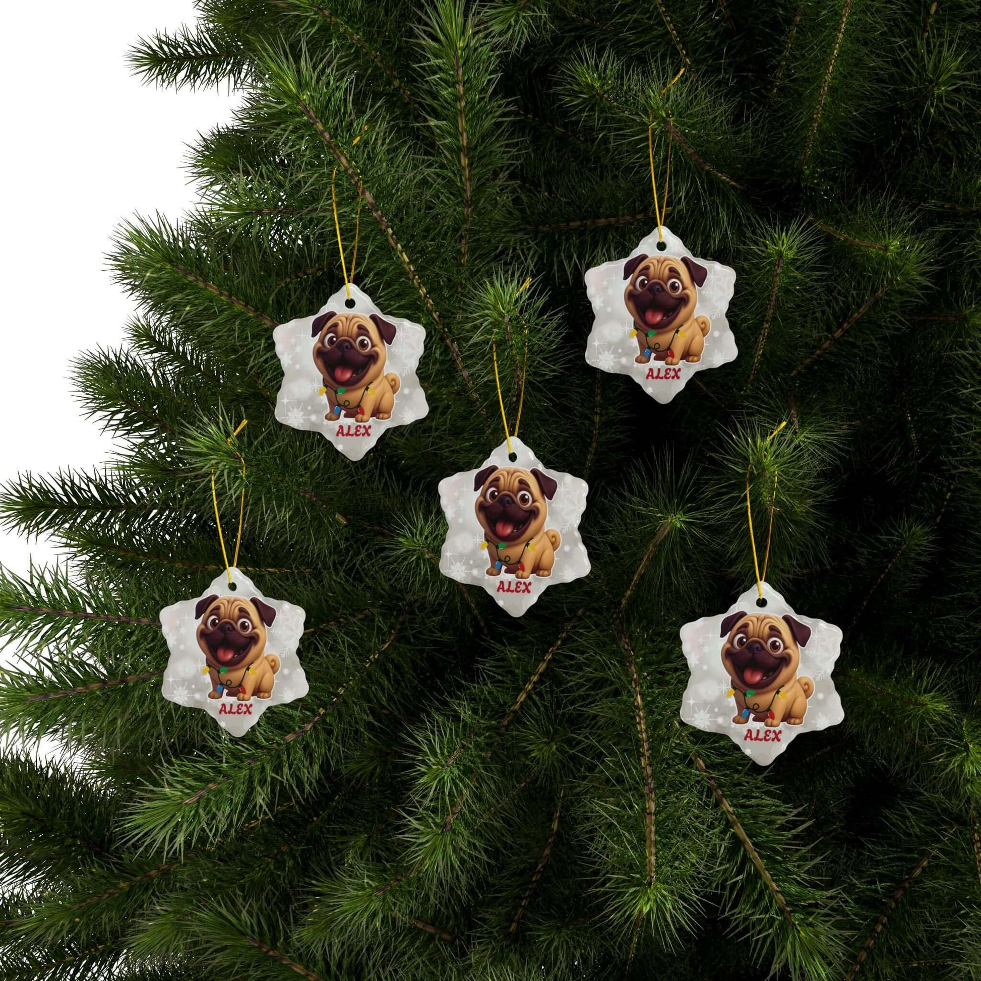 Cartoonify Your Pet, Personalized Christmas Ceramic Ornaments, Brand63