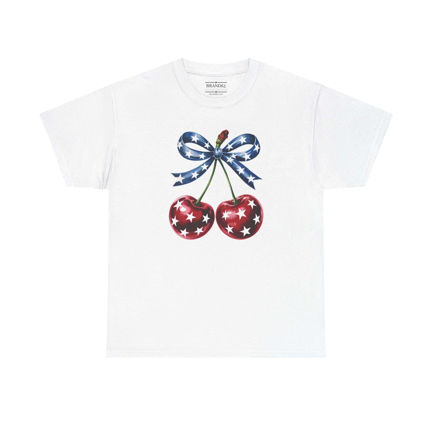 Cherries 4th Of July Women's Patriotic Tee, Brand63