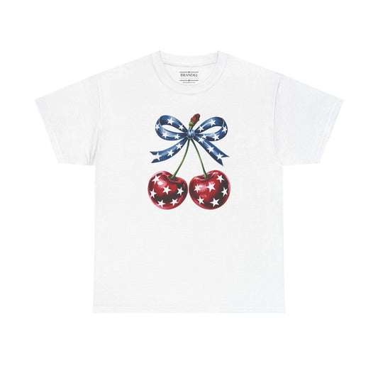 Cherries 4th Of July Women's Patriotic Tee, Brand63