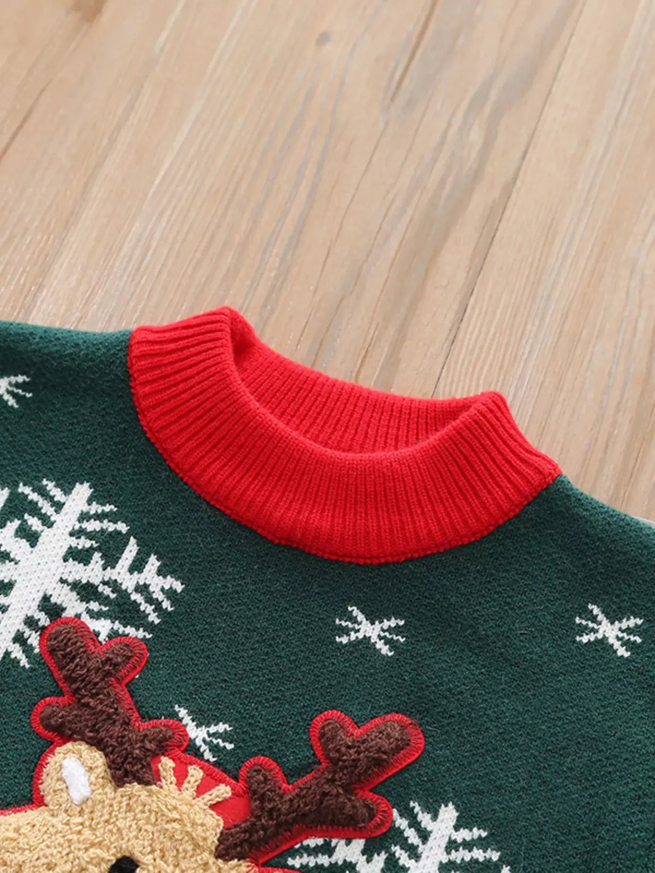 Children's Christmas Reindeer Snowflake Knitted Sweater, Brand63